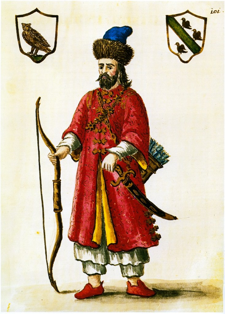 Marco Polo (1254-1324), as imagined by an unknown artist, depicting him dressed in the Mongolian Tatar style of the 13th Century.