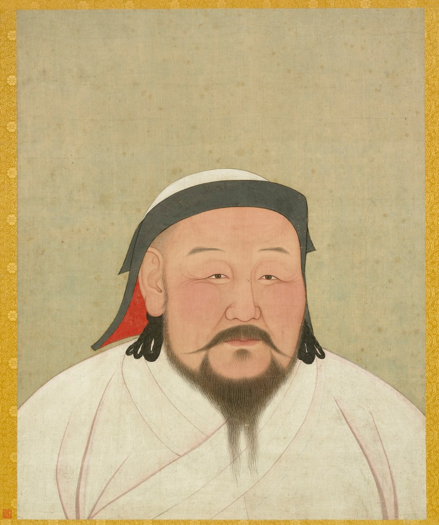 Kublai Khan, Portrait on Silk, 1294 CE, by Anige (a Nepalese Artist and Astronomer)
