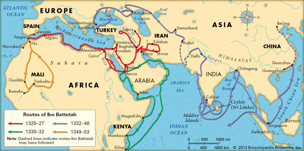 Ibn Baṭṭūṭah's voyages - Encyclopædia Britannica